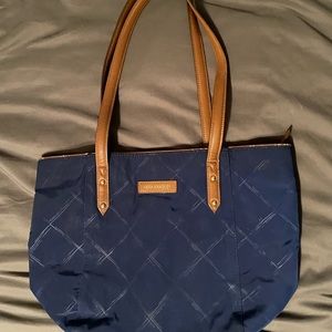 Small Vera Women's Bradley Preppy Poly Ella Tote Bag Evening Sky Blue Travel